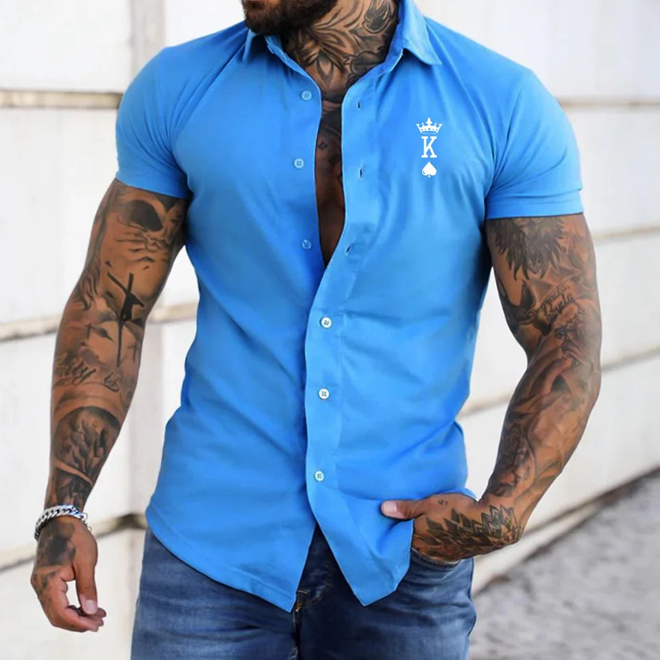 Kai - Stylish short-sleeve shirt with button closure for a modern look