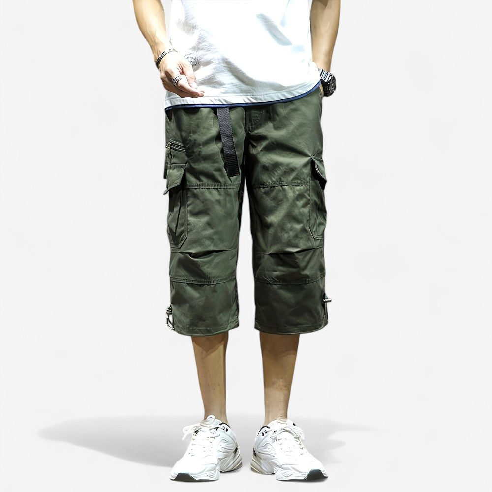 Sander - Pantaloncini Cargo con Vita Elastico e Tasche Multiple