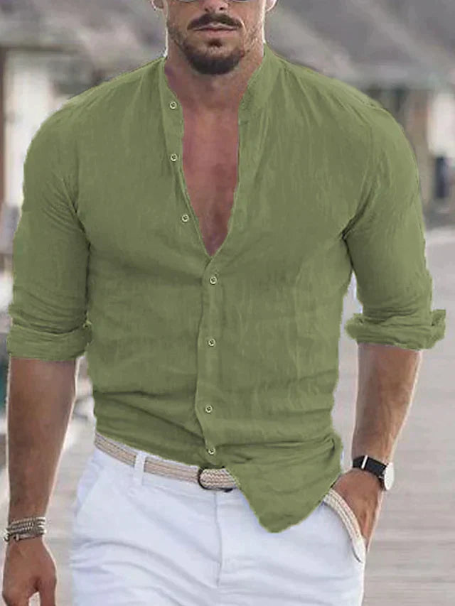 Bruce – Stylová košile s dlouhými rukávy a zapínáním na knoflíky