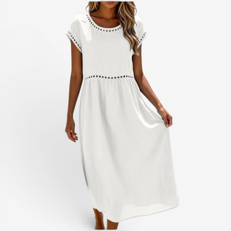 Women’s Crew Neck Short Sleeve Maxi Dress