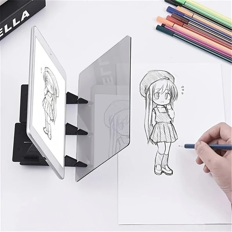 BrightSketch – Proiector compact pentru desen cu lentilă de trasare și picior reglabil