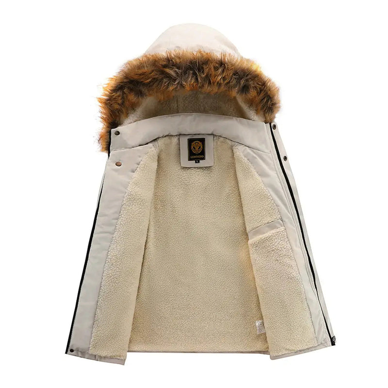 FrostGuard – Waterproof Fleece-Lined Jacket with Stand Collar