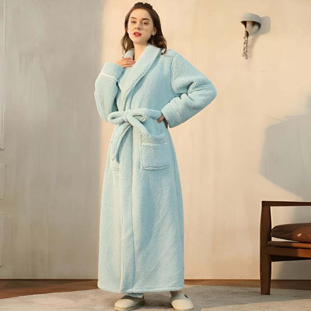 Fleecový župan FleeceMantle - unisex s opaskom a prednými vreckami