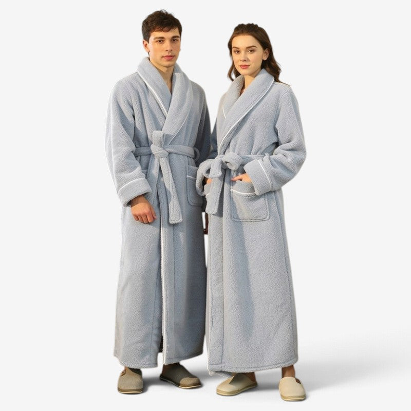 Fleecový župan FleeceMantle - unisex s opaskom a prednými vreckami