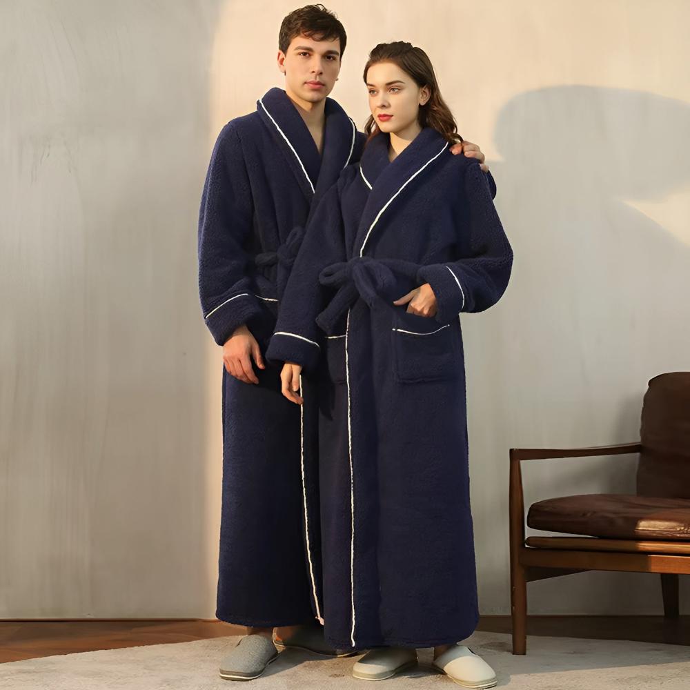 Fleecový župan FleeceMantle - unisex s opaskom a prednými vreckami