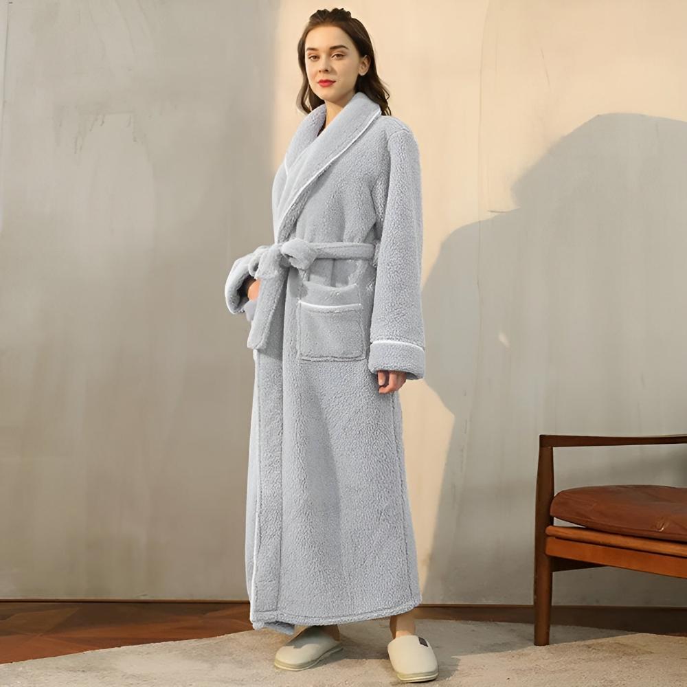 Fleecový župan FleeceMantle - unisex s opaskom a prednými vreckami