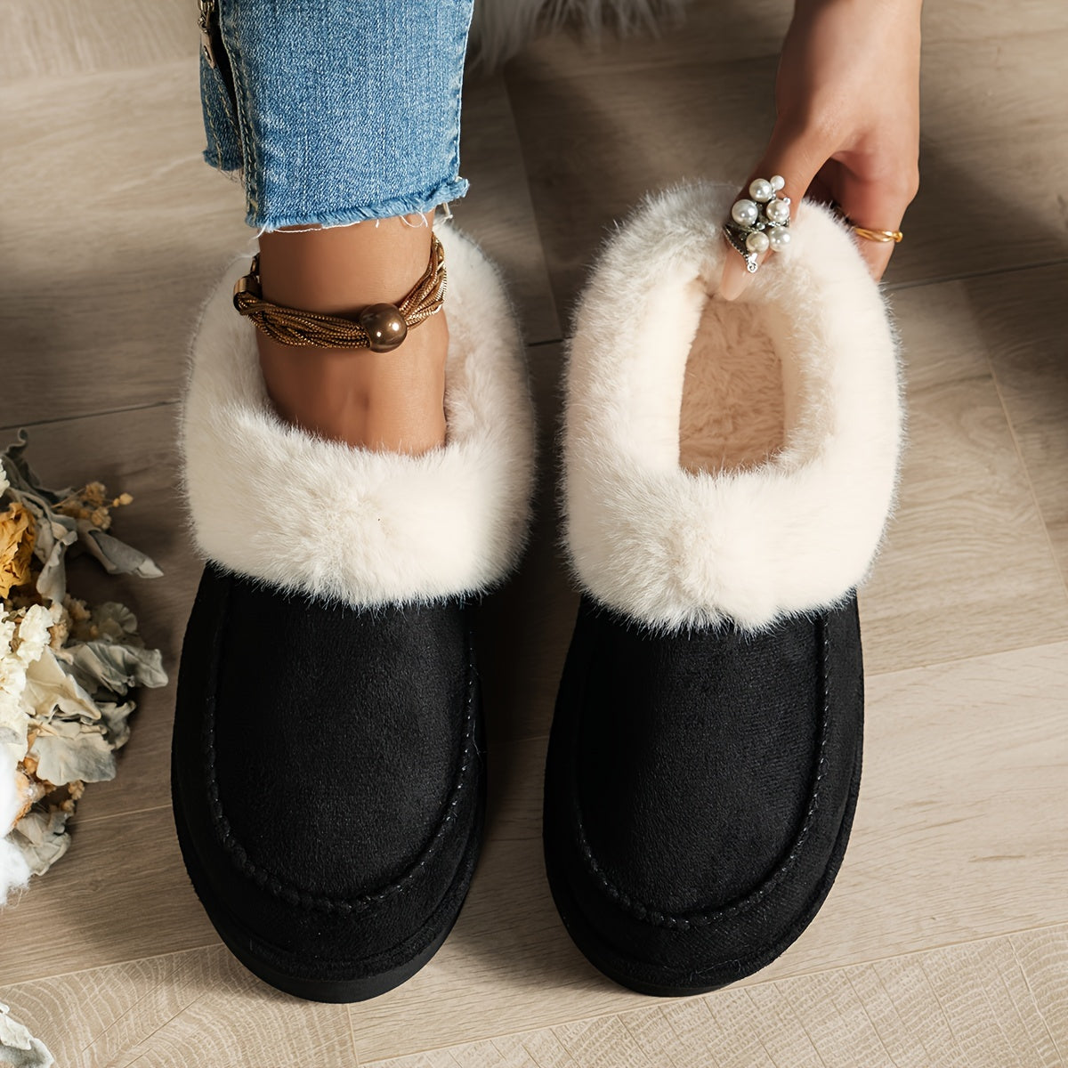 Hannah - Cozy slippers with soft lining and durable sole