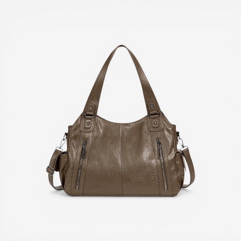 Structured PU Leather Crossbody Bag