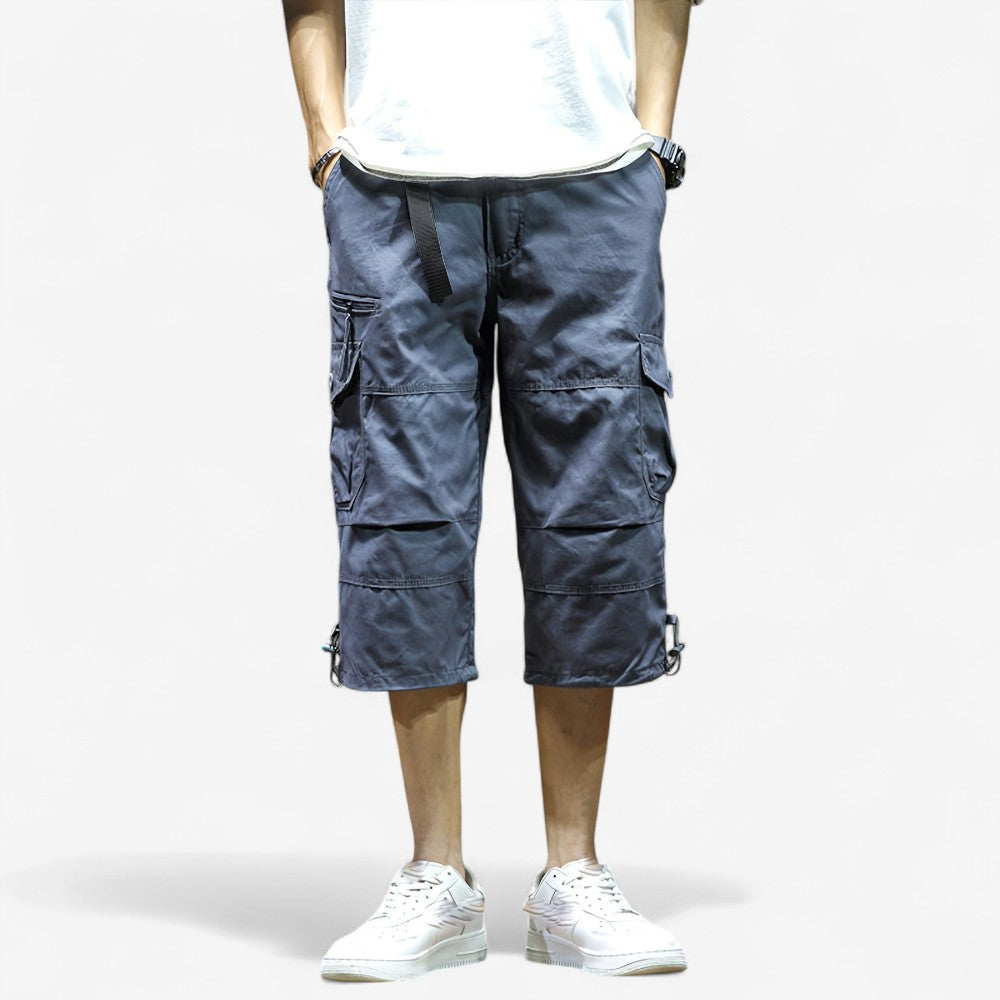 Sander - Pantaloncini Cargo con Vita Elastico e Tasche Multiple