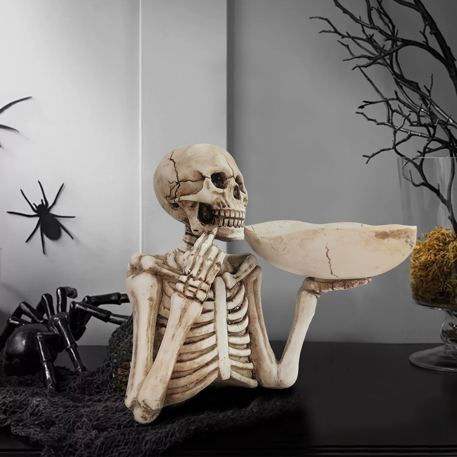 Skeleton Bowl Holder – Gothic Halloween Decor
