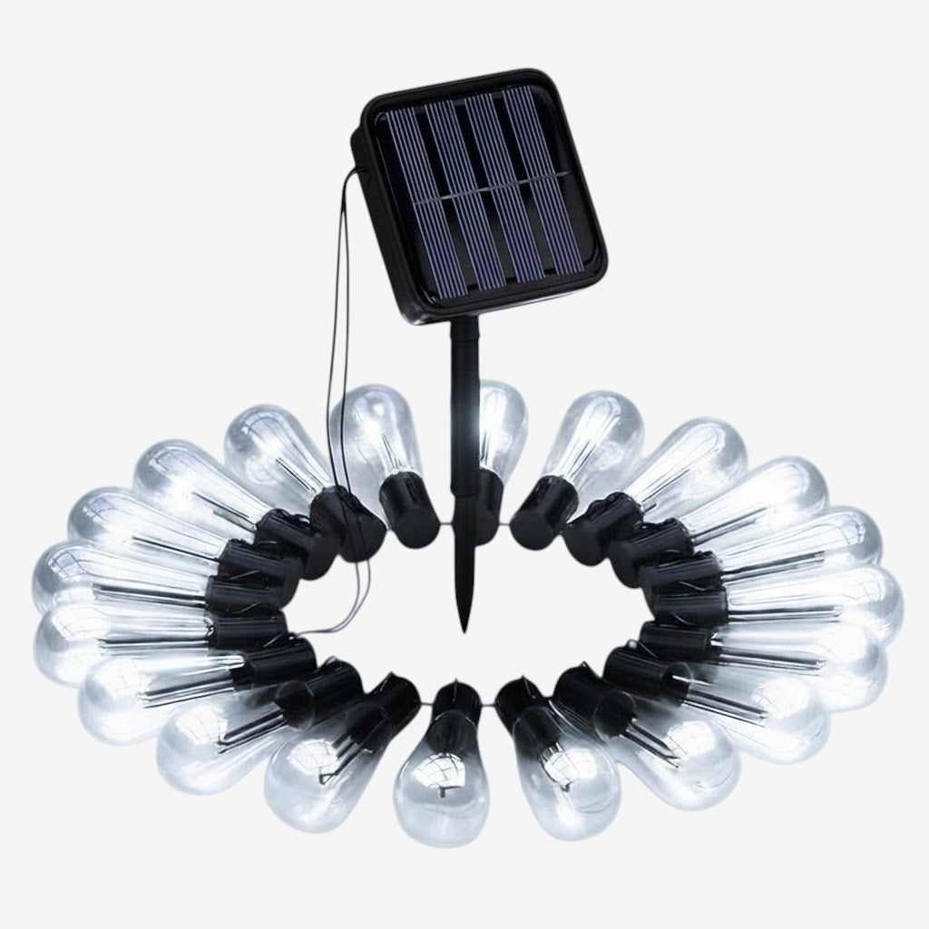 SolarHue - Guirnalda de luces LED solares con diseño retro