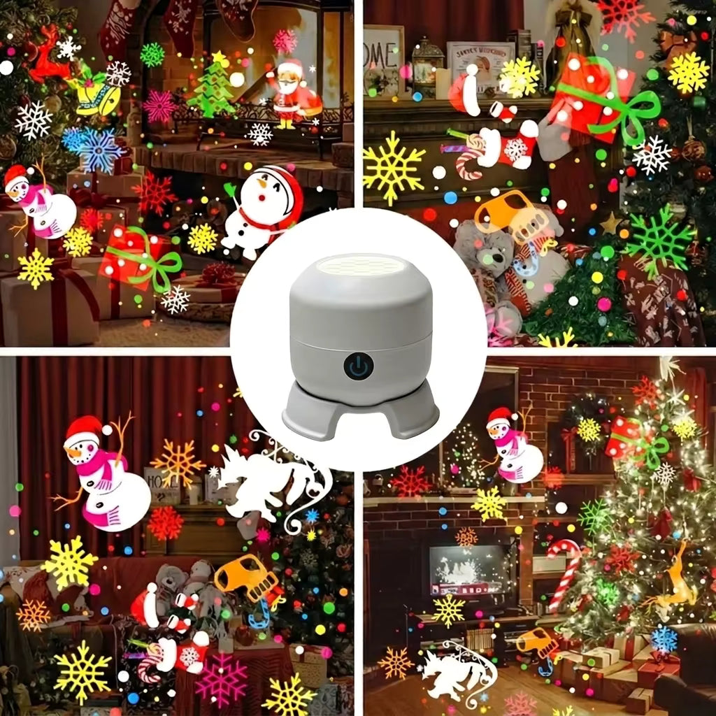 Luz de proyección navideña Yulespin con diseño giratorio de 360°