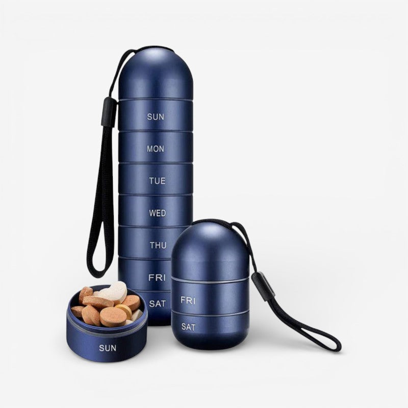 KeyraCase – Organizator portabil pentru 7 zile, cu breloc