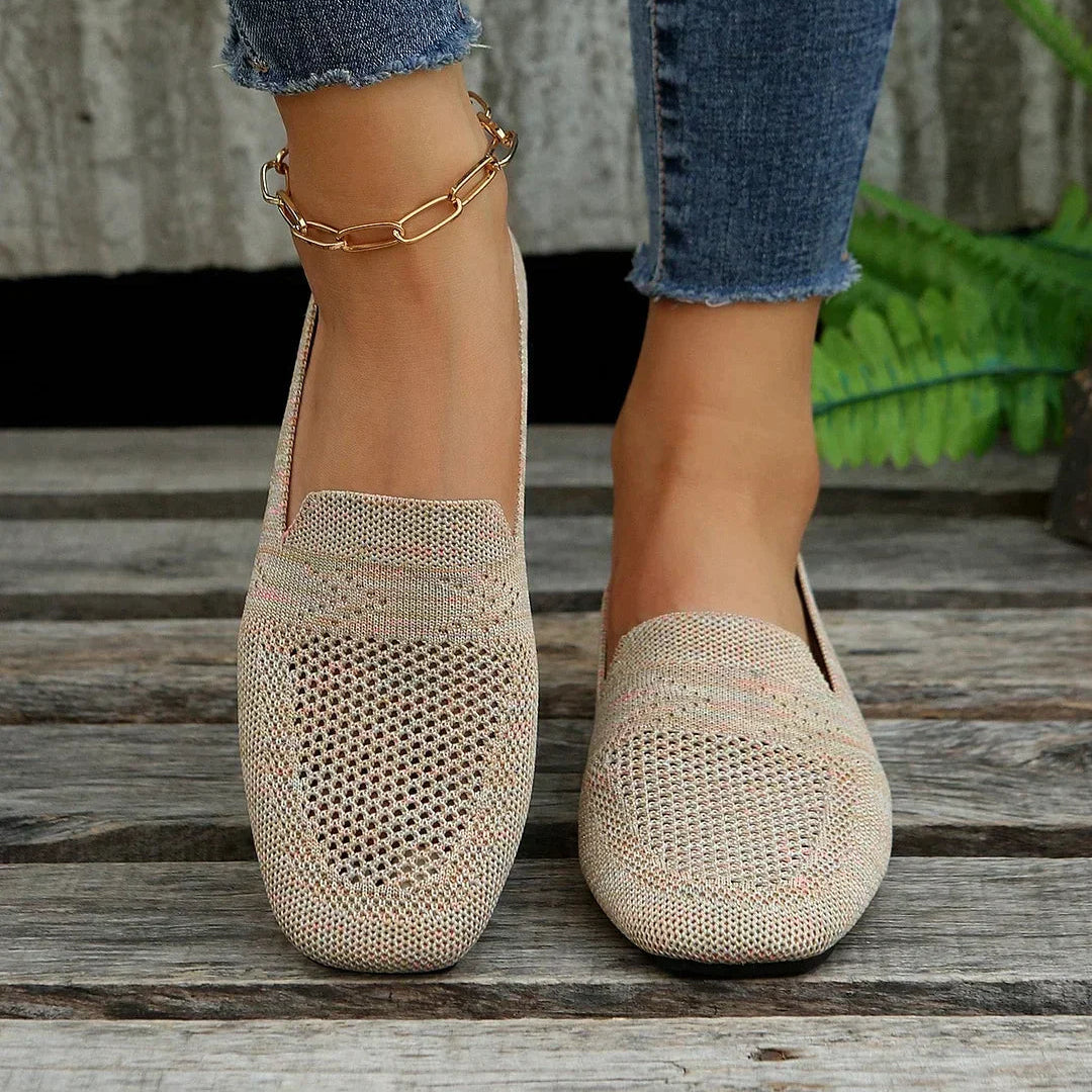 Lina - Lekkie płaskie buty z oddychającą siateczką i antypoślizgową podeszwą