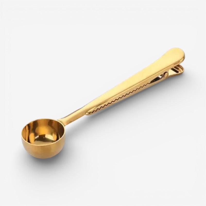 BrewMate – Cuillère doseuse pour café avec clip de fermeture