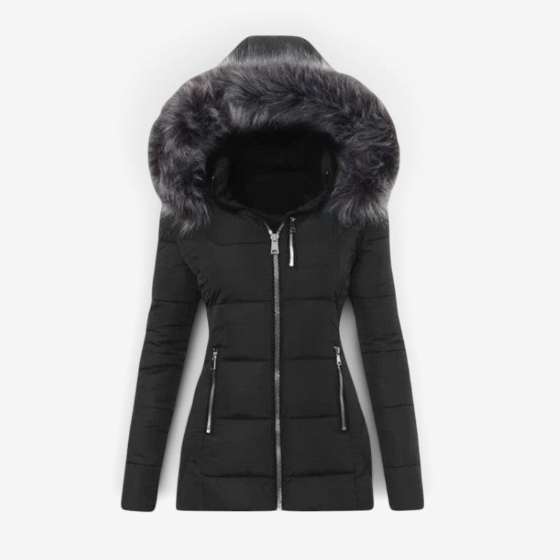 Ziplyn - Women's Hooded Jacket with Full-Zip Front and Side Zipper Pockets