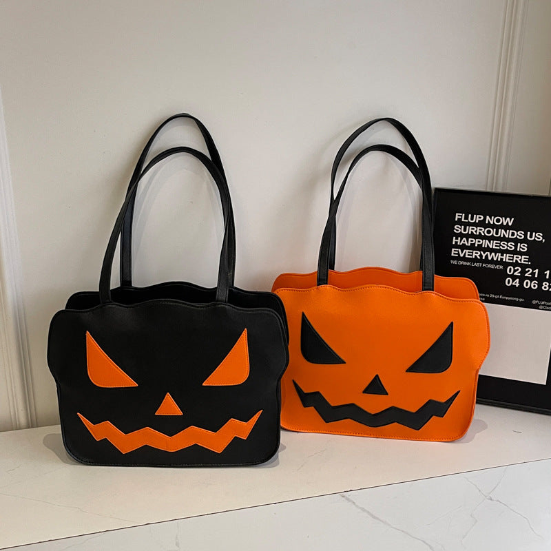 Emma - Halloween Messenger Bag with Pumpkin Design