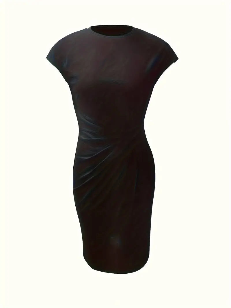 Madison – Robe sans manches à col rond et coupe ajustée