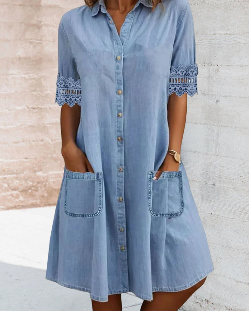 LaceCharm™ - Robe Chic Avec Poches Pratiques