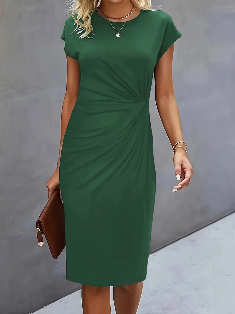 Madison – Robe sans manches à col rond et coupe ajustée