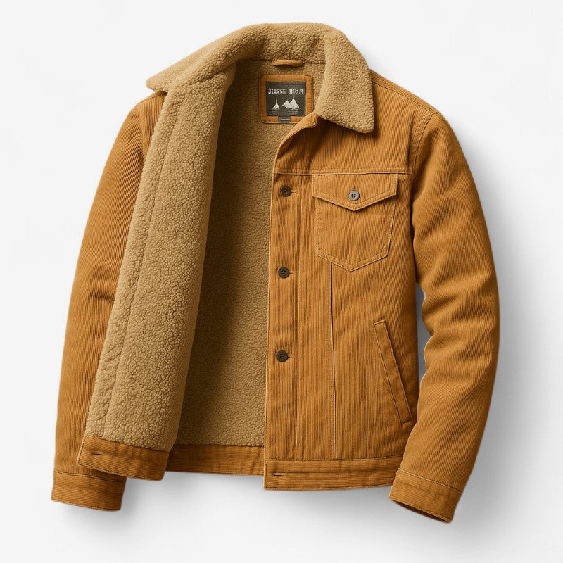 Francisco - Jacket with Long Sleeves, Button Closure, and Lapel Collar
