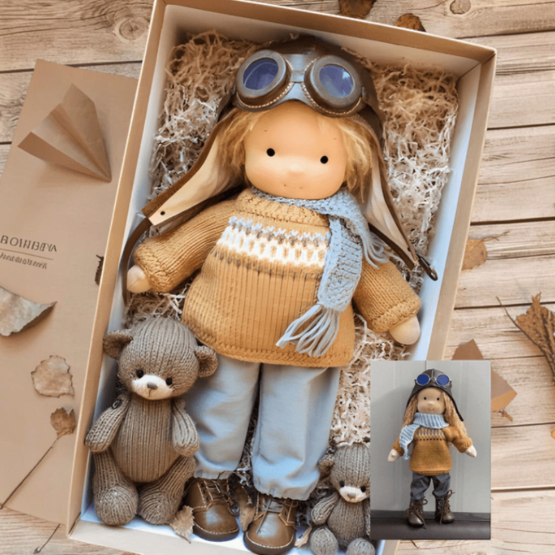 WillowCraft – Păpușă Waldorf lucrată manual, din materiale naturale și moi
