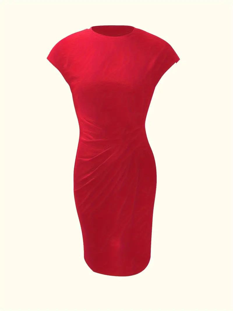 Madison – Robe sans manches à col rond et coupe ajustée