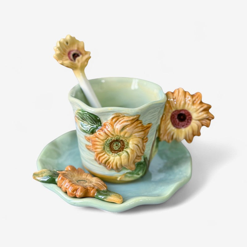 BrewBlossom – Set di tazze da caffè con design ispirato ai fiori