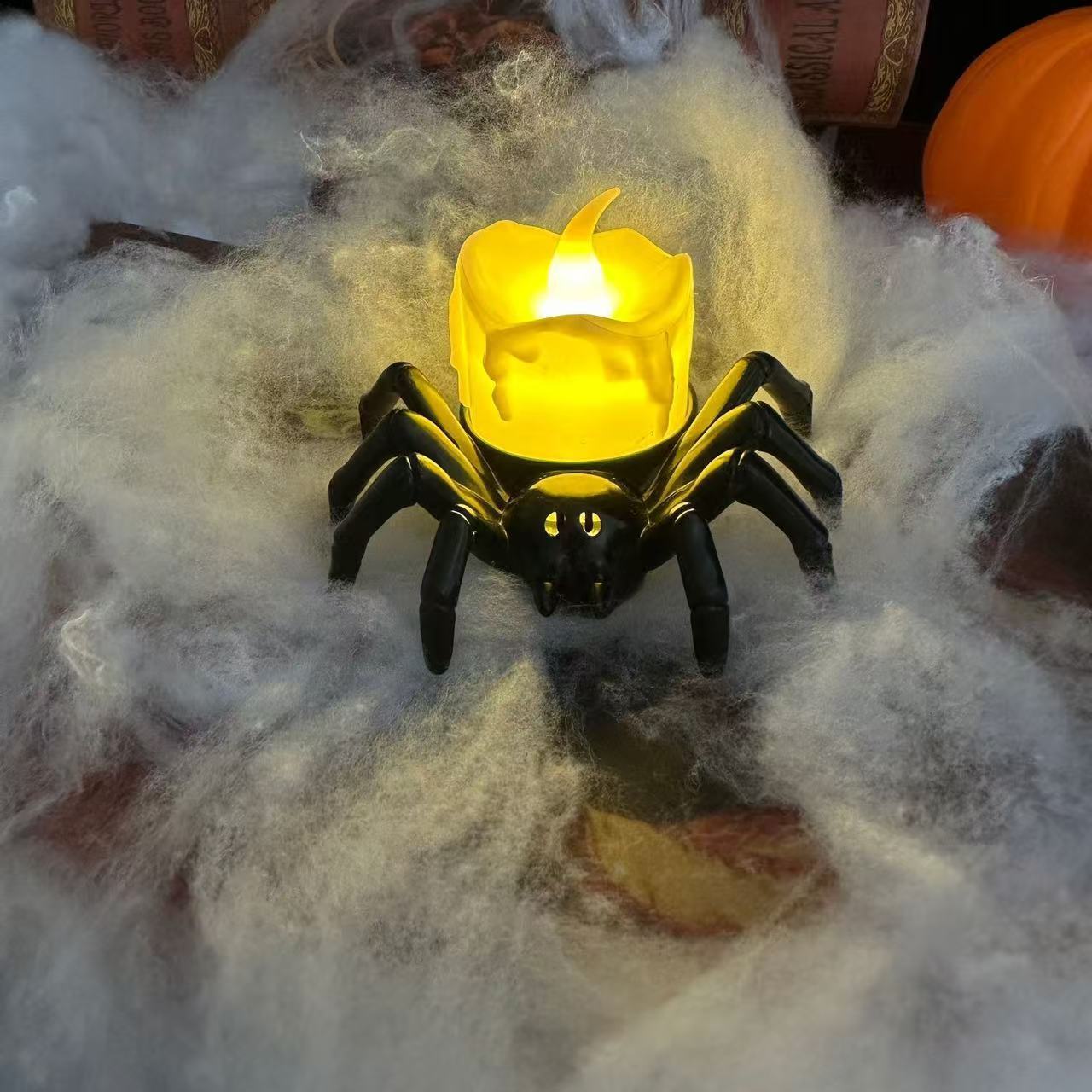 Halloween Spider Candle Holders with Creepy Designs