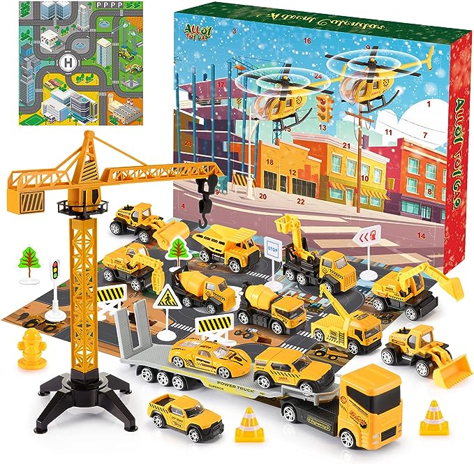 Calendrier de l'Avent Buildora - véhicules de chantier avec 24 pièces en alliage