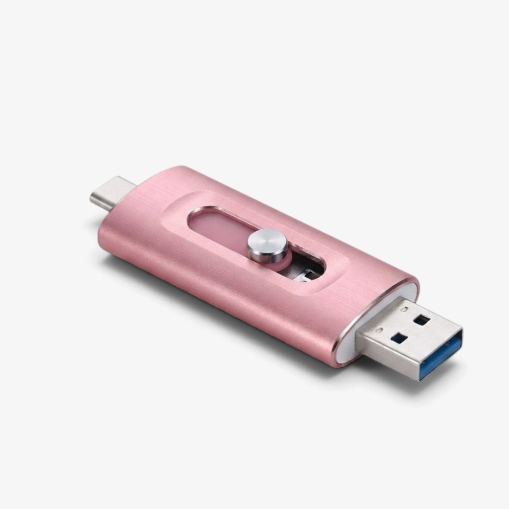 Unità flash USB 3-in-1 DataFlex con connettori USB 3.0 e Type-C