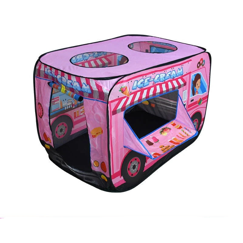 PlayScape – Tente de jeu pliable avec imprimé de bus et camion de pompiers