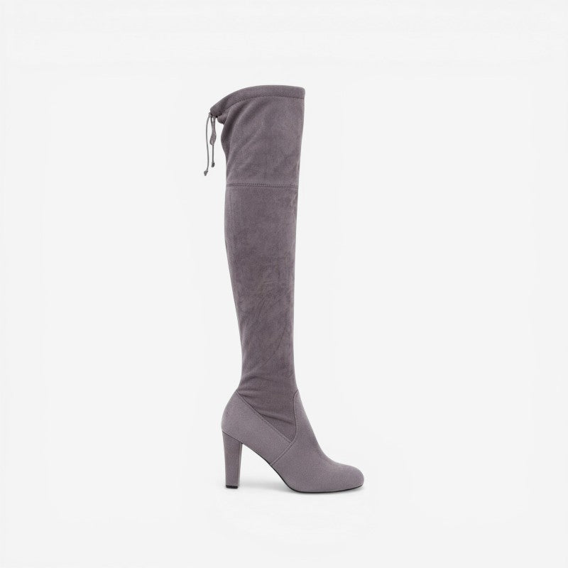 Bottes cuissardes à talon haut et fermeture éclair latérale