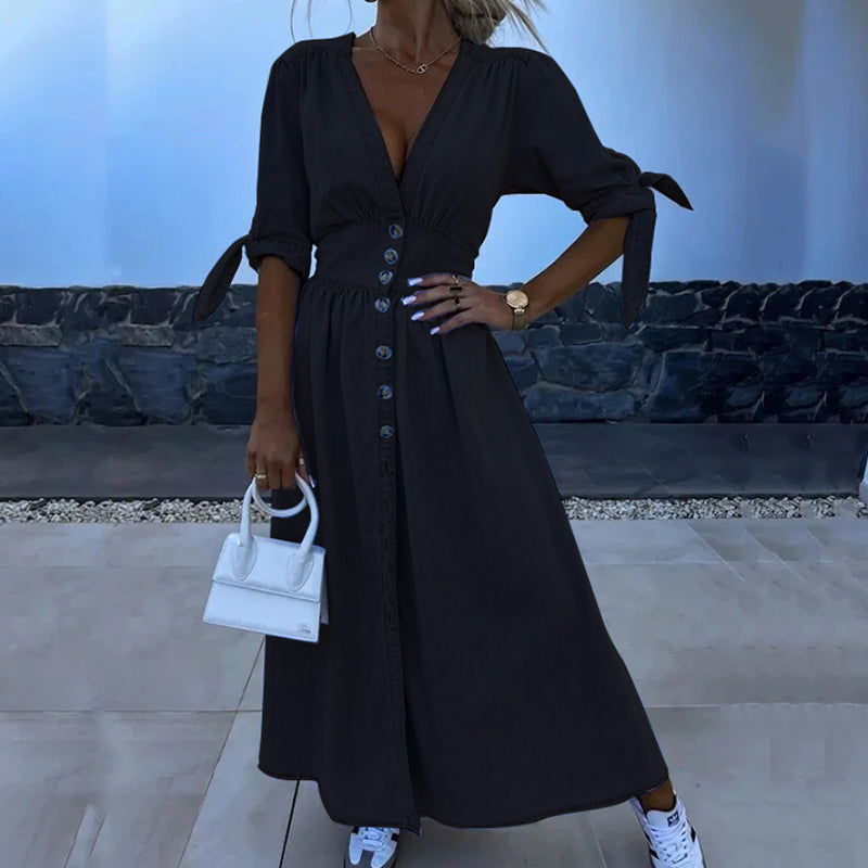 DenimGlam™ - Robe en Denim Stylée pour Femmes