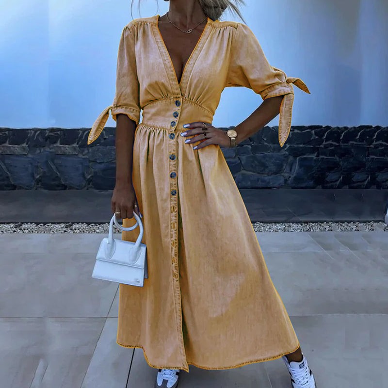 DenimGlam™ - Robe en Denim Stylée pour Femmes