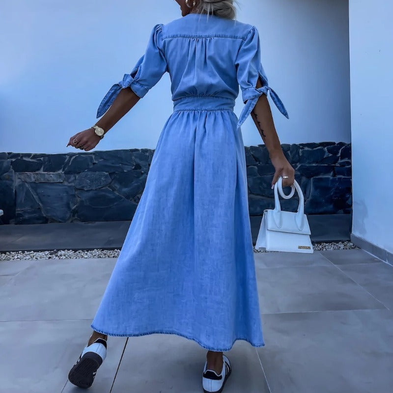DenimGlam™ - Robe en Denim Stylée pour Femmes