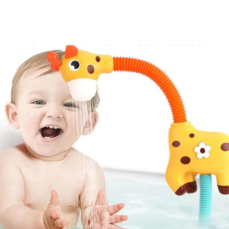 SoakSpray – Žirafí koupací hračka s vodní stříkací funkcí a světelnými prvky