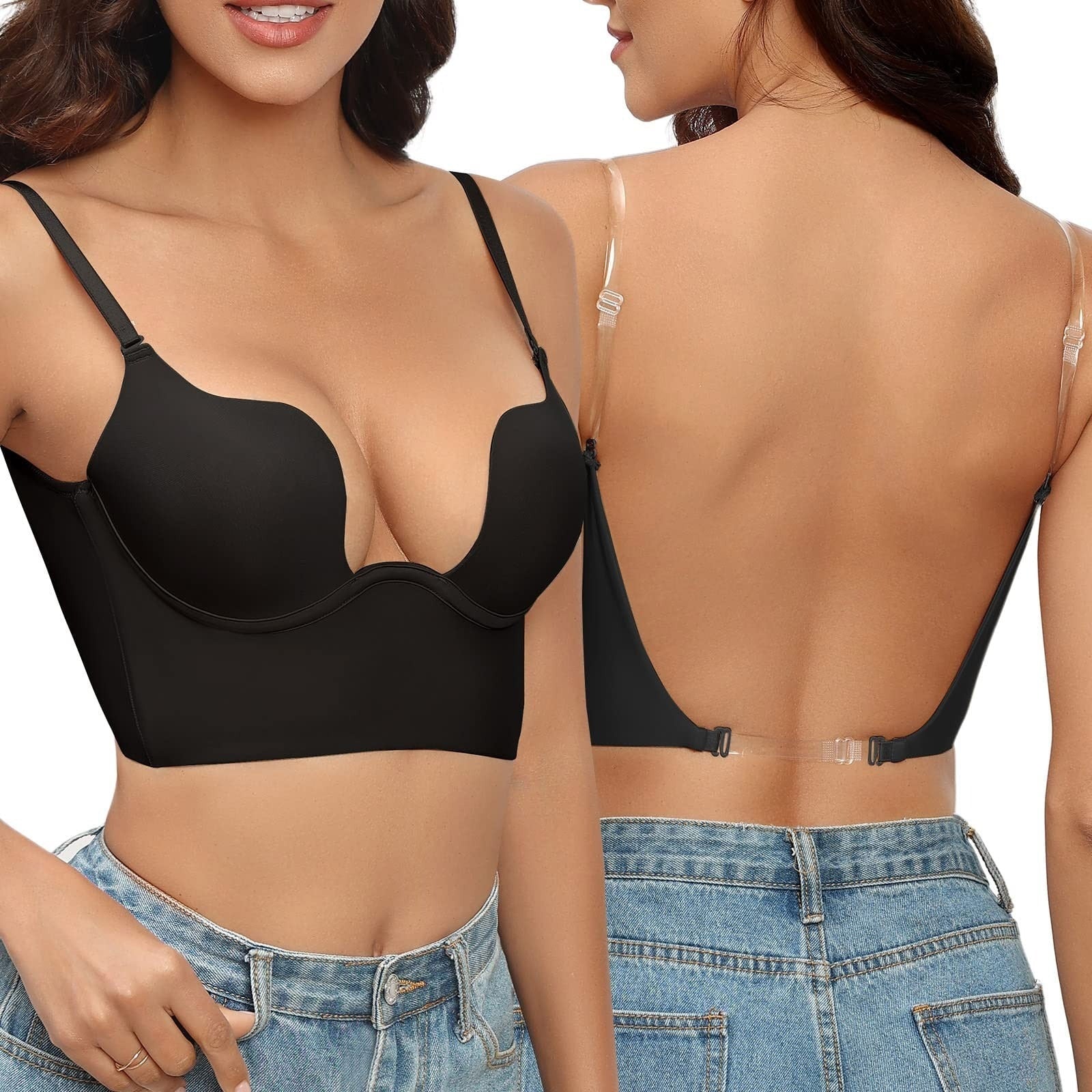 Grace – Soutien-gorge sans couture avec maintien sans bretelles et dos ouvert