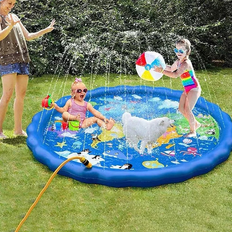 AquaWhirl – Hrací podložka s vodními tryskami a zábavným mořským motivem