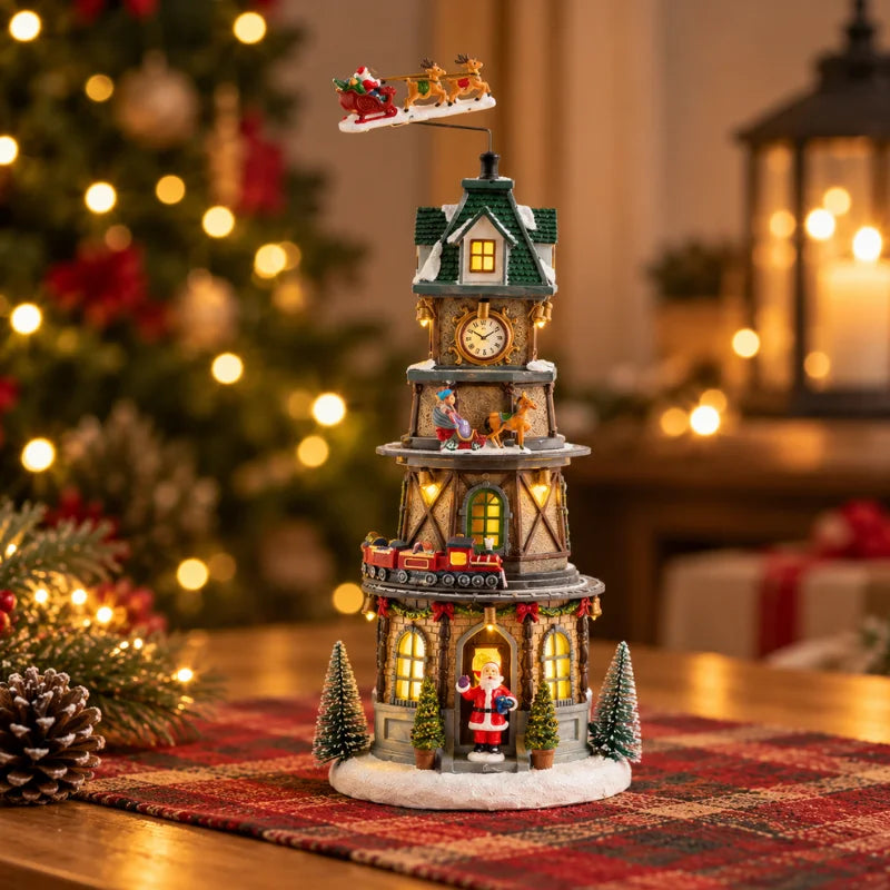 WinterGlow - Villaggio natalizio in miniatura con illuminazione LED