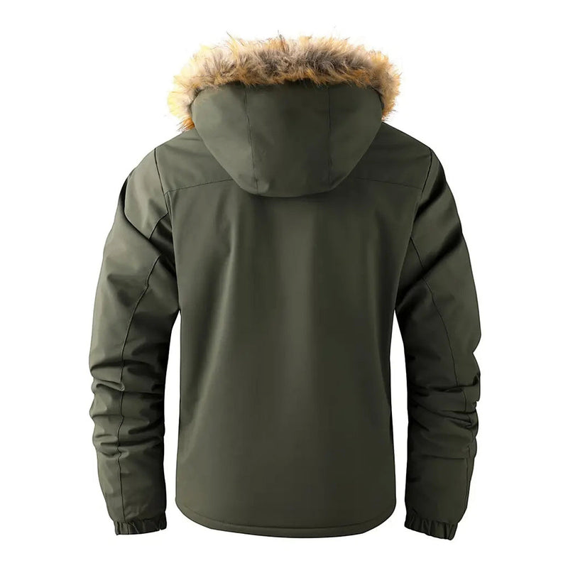 FrostGuard – Waterproof Fleece-Lined Jacket with Stand Collar
