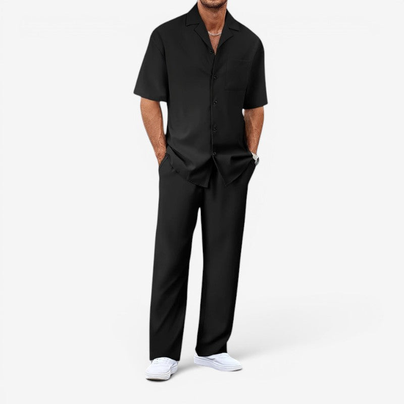 Completo casual da uomo in 2 pezzi con tasche