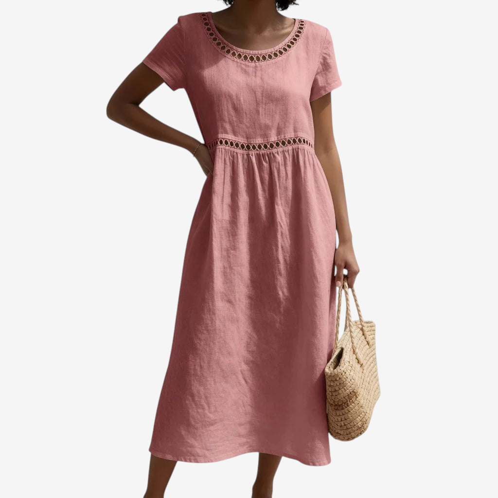 Vestido de verão bordado para mulher