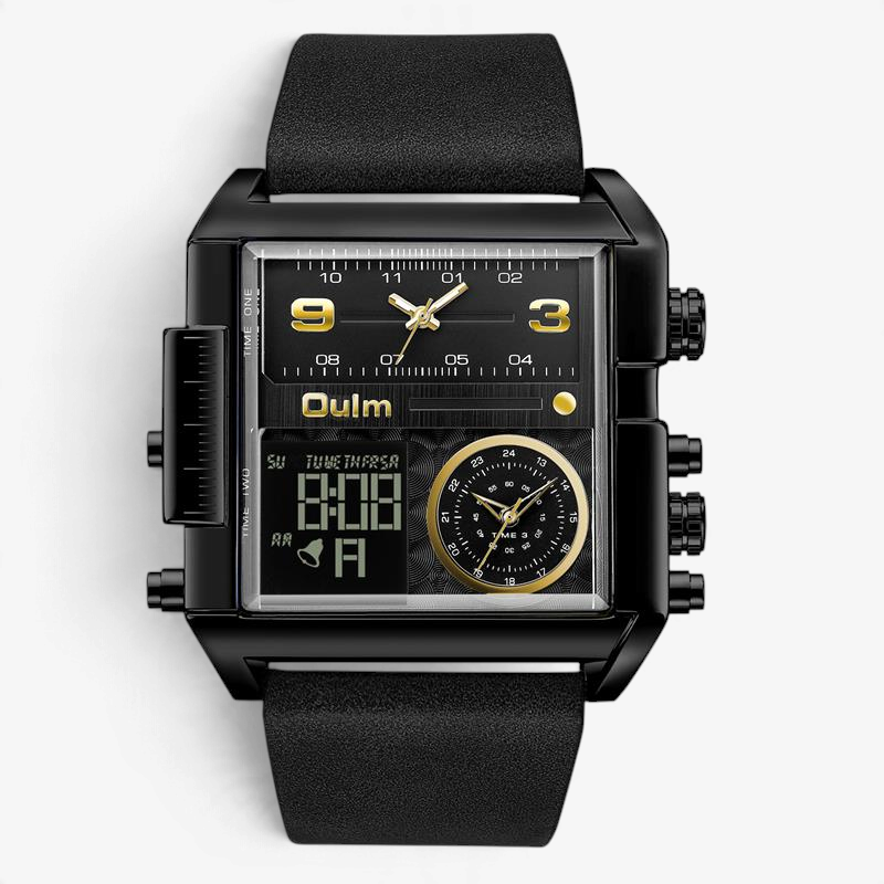 ChronoTwin - Reloj de doble movimiento con esfera extragrande de 50mm