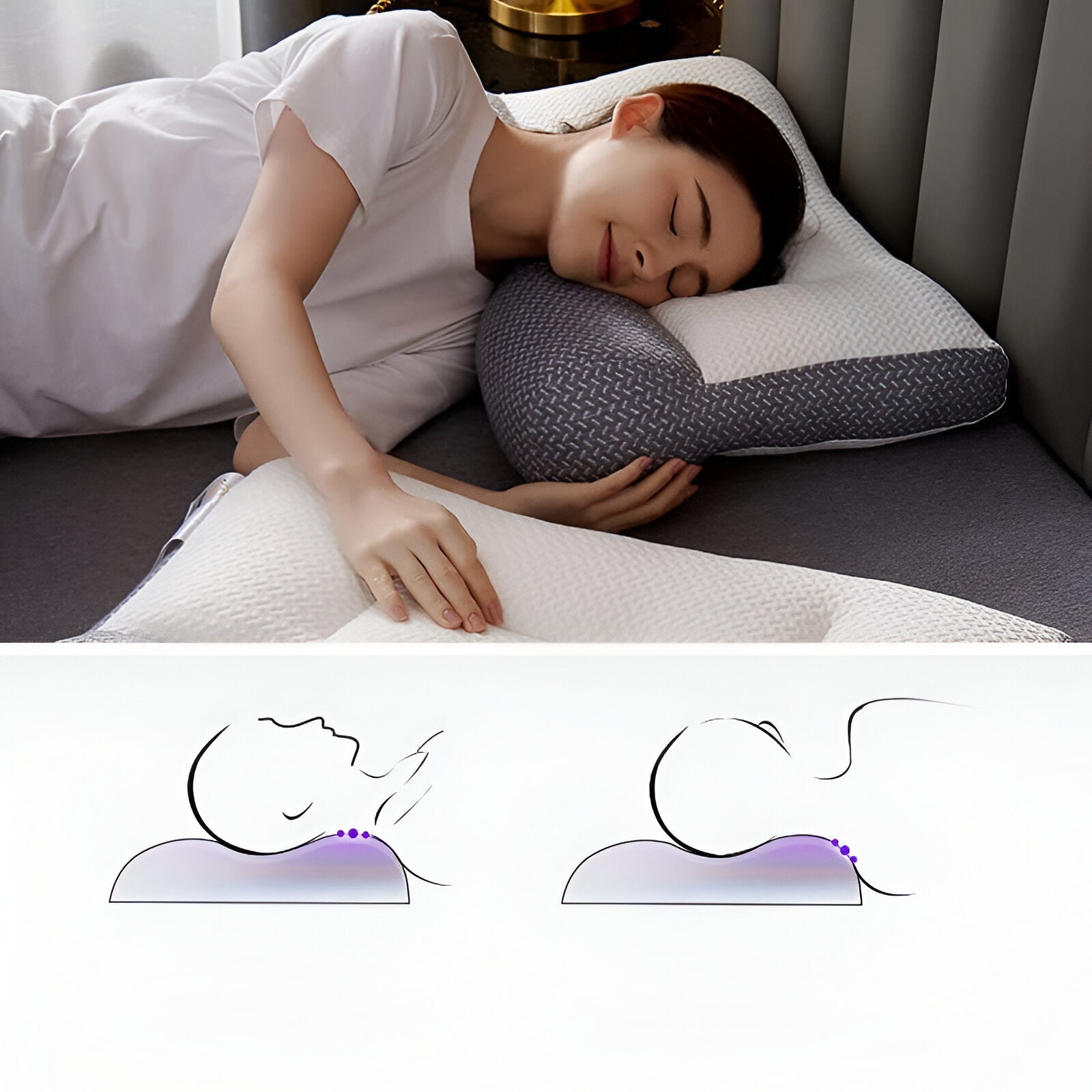 NeckRelief - Nastavitelný polštář pro dokonalou oporu krku a pohodlí