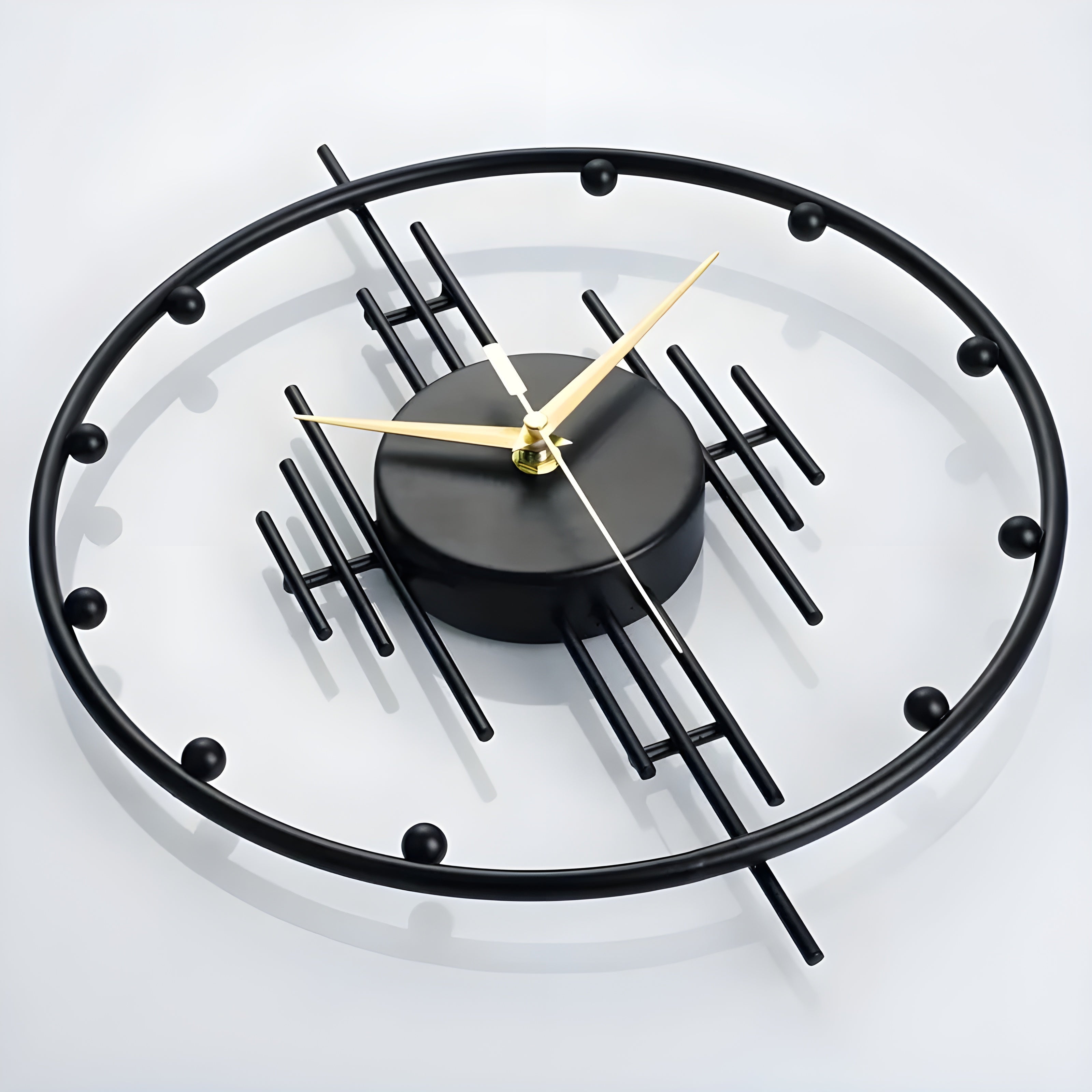 TimeNest - Orologio da parete silenzioso con cornice rotonda liscia e ticchettio silenzioso per interni moderni