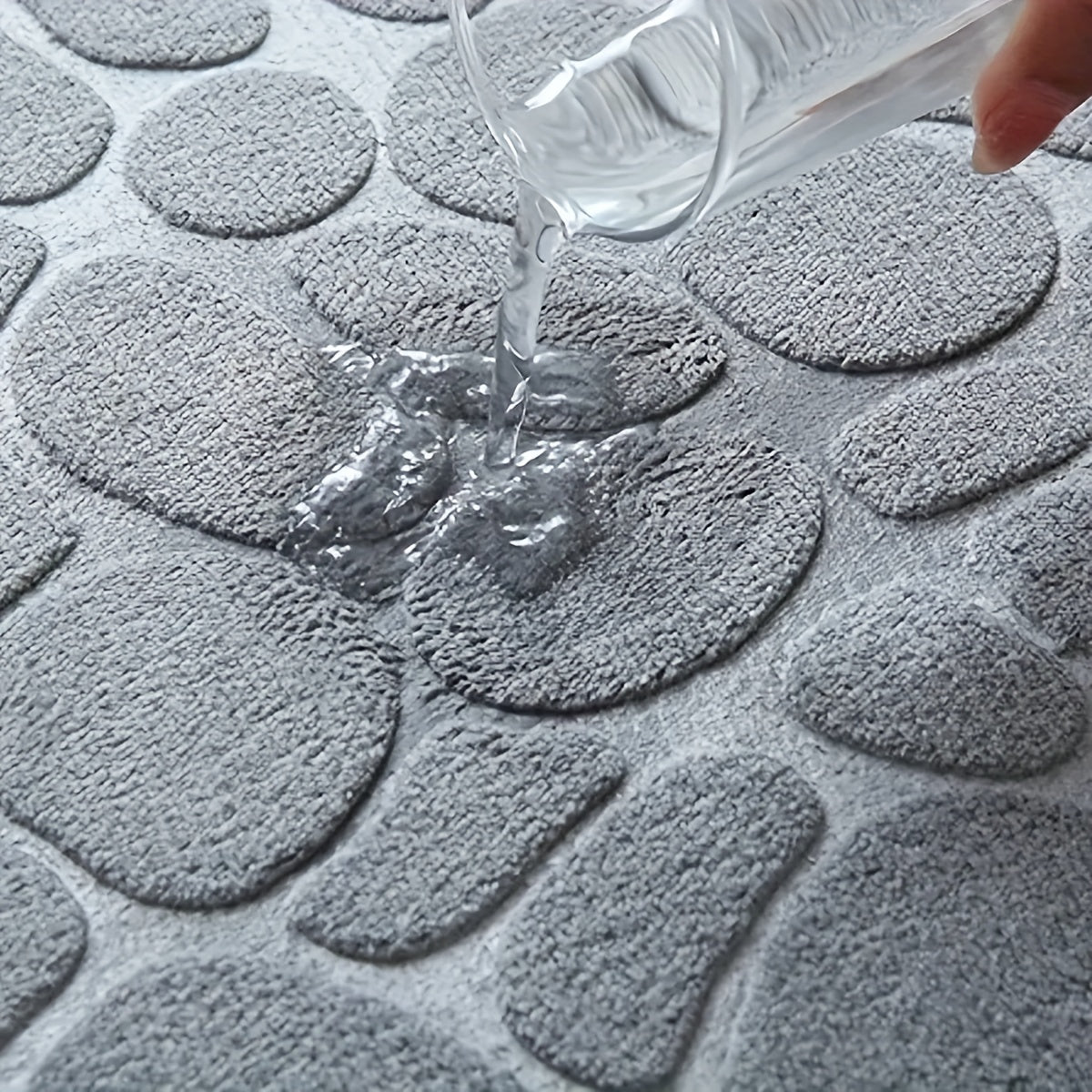 SafeStep - Stylish anti-slip rectangular bath mat with soft, absorbent texture