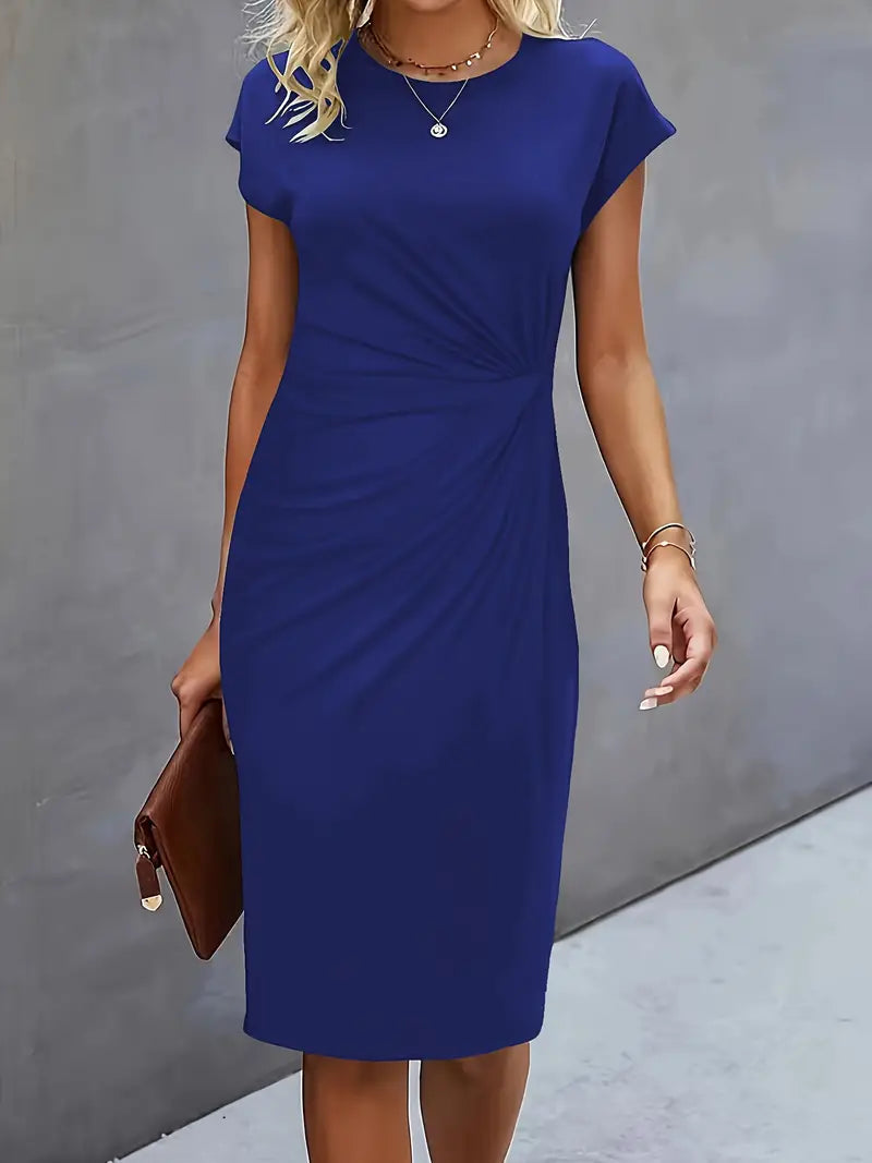 Madison – Robe sans manches à col rond et coupe ajustée