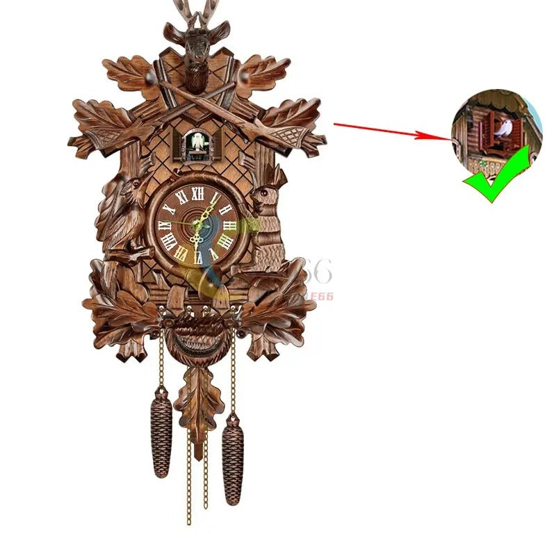 EchoNest – Klassieke wandklok met charmante uurlijkse koekoek en gedetailleerd design