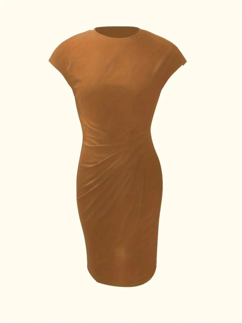 Madison – Robe sans manches à col rond et coupe ajustée